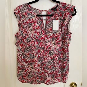 NWT Banana Republic blouse, Sz M, paisley print